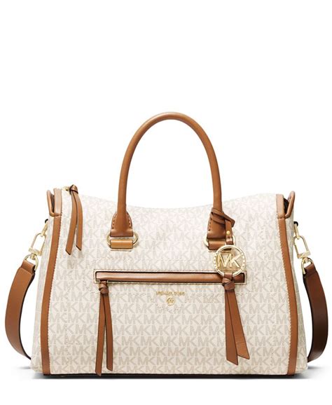 michael kors signature carine medium satchel|Carine Medium Logo Satchel .